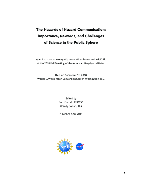 (PDF) The Hazards of Hazard Communication: Importance, Rewards, and ...