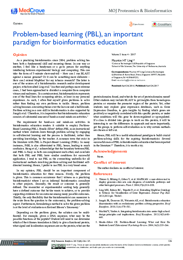 (PDF) Problem-Based Learning (PBL), an Important Paradigm for ...