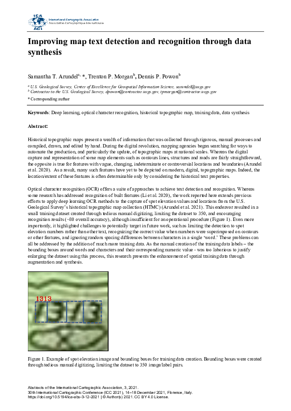 (PDF) Improving map text detection and recognition through data synthesis