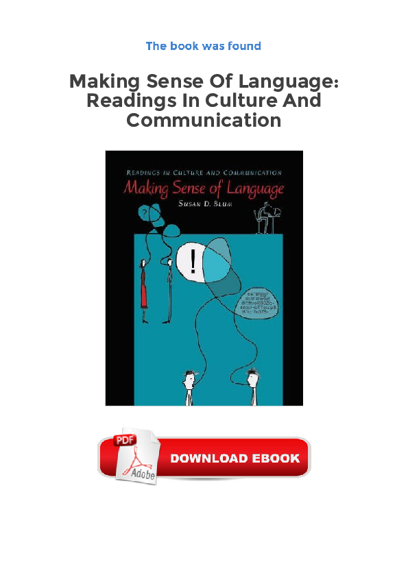 (PDF) Making Sense of Language: Readings in Culture and Communication