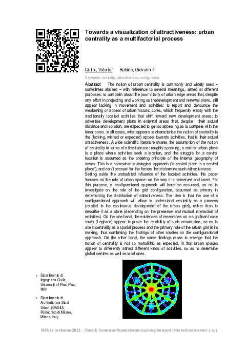 (PDF) Towards a visualization of attractiveness: urban centrality as a ...