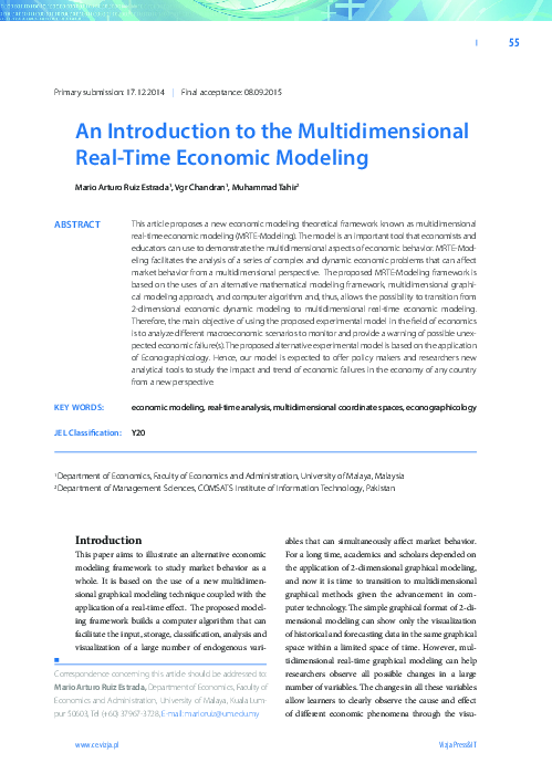 (PDF) An Introduction to the Multidimensional Real Time Economic Modeling