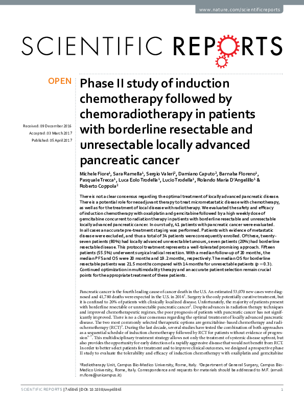 (PDF) A phase II study of induction chemotherapy followed by concurrent ...