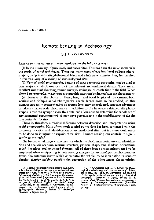 (PDF) Remote Sensing in Archaeology