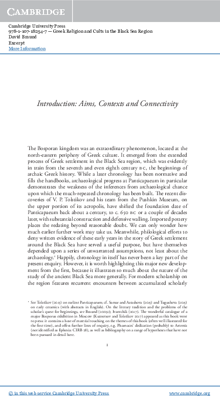 (PDF) Greek Religion and Cults in the Black Sea Region