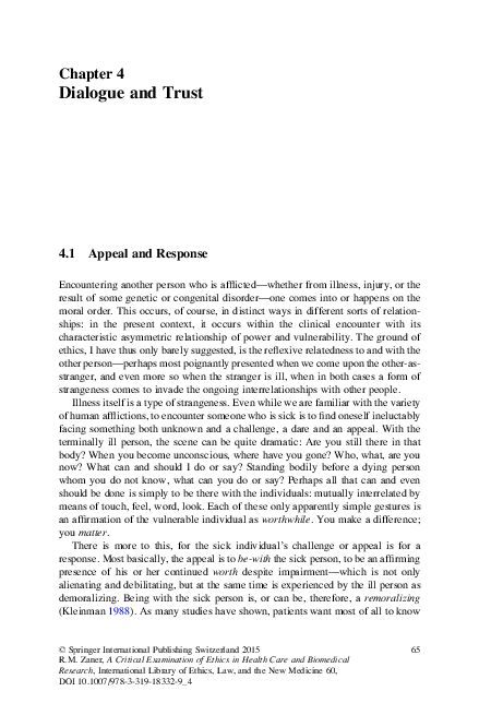 (PDF) Dialogue and Trust
