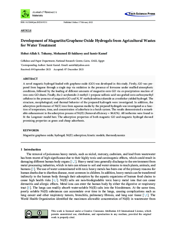 (PDF) Development of Oxide Hydrogels from