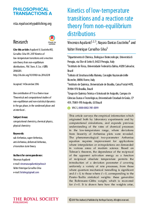 (PDF) Kinetics of low-temperature transitions and a reaction rate ...