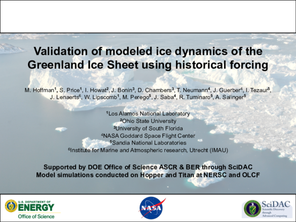 (PDF) Validation of Modelled Ice Dynamics of the Greenland Ice Sheet ...