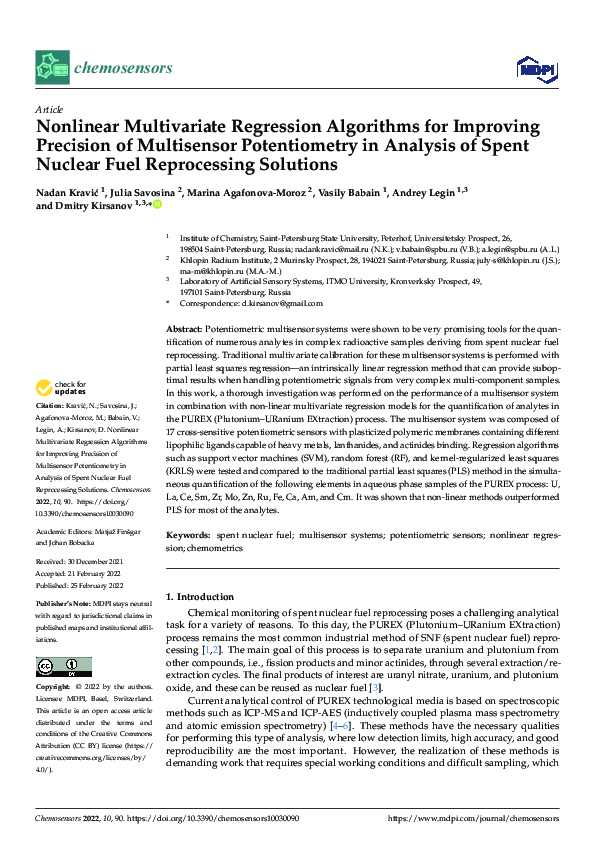 (PDF) Nonlinear Multivariate Regression Algorithms for Improving ...