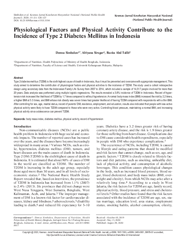 (PDF) Prevention and Control of Type 2 Diabetes Mellitus in Indonesia ...