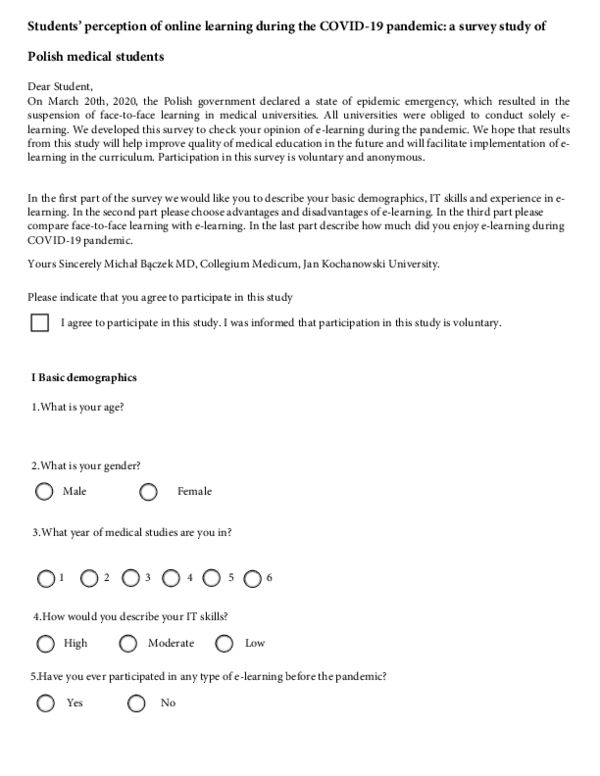 (PDF) Students’ perception of online learning during the COVID-19 pandemic