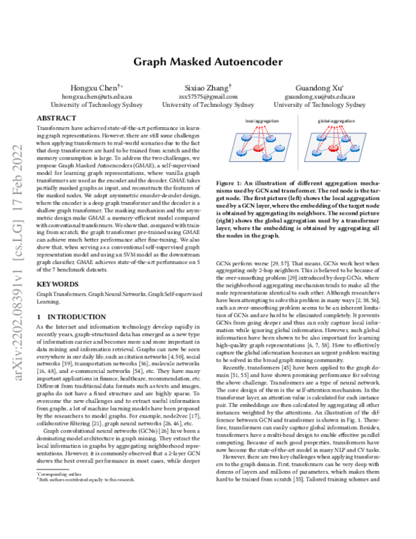 (PDF) Graph Masked Autoencoder