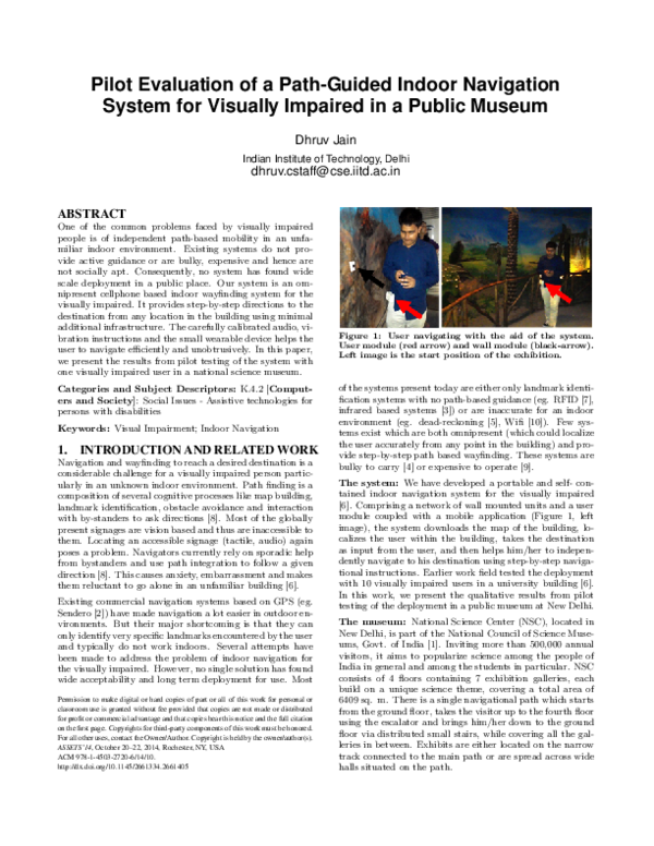 (PDF) Pilot evaluation of a path-guided indoor navigation system for ...