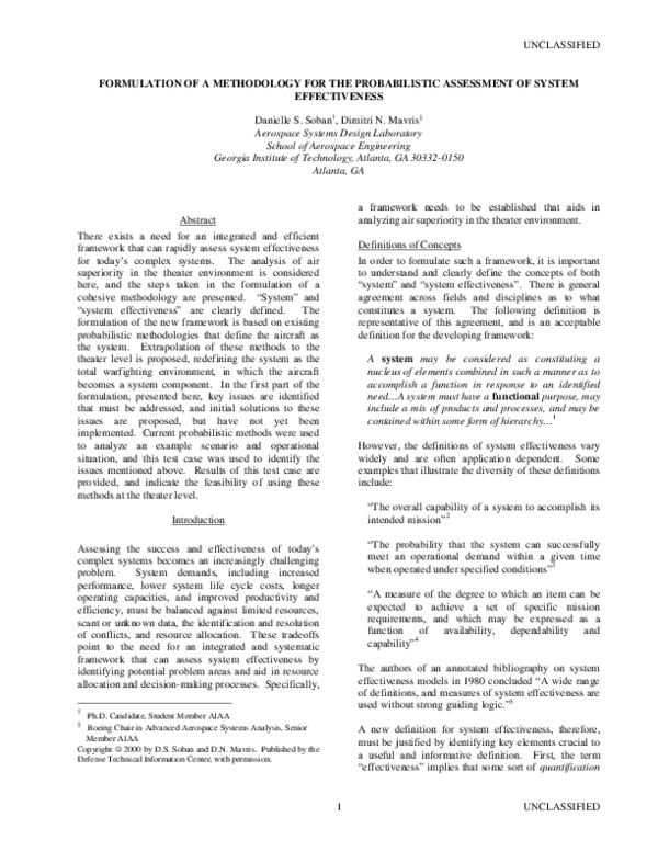 (PDF) Formulation of a Methodology for the Probabilistic Assessment of ...