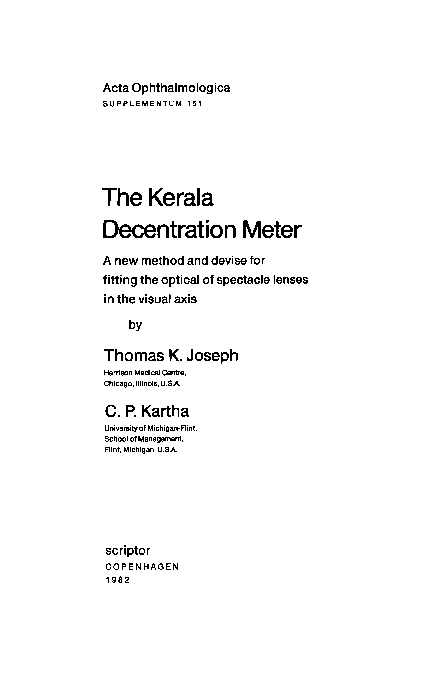 (PDF) The Kerala Decentration Meter. A new method and devise for ...