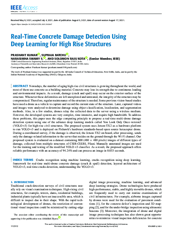 (PDF) Real-Time Concrete Damage Detection Using Deep Learning for High ...