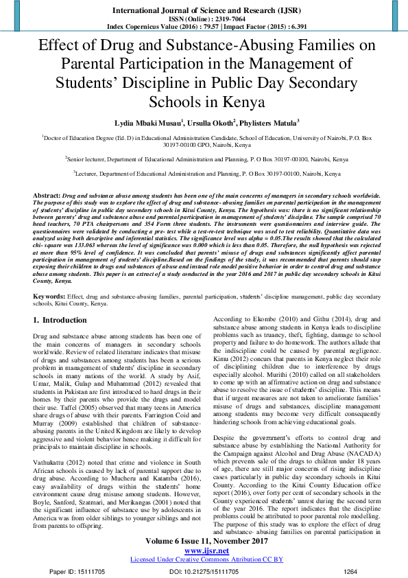 (PDF) Effect of Drug and Substance-Abusing Families on Parental ...