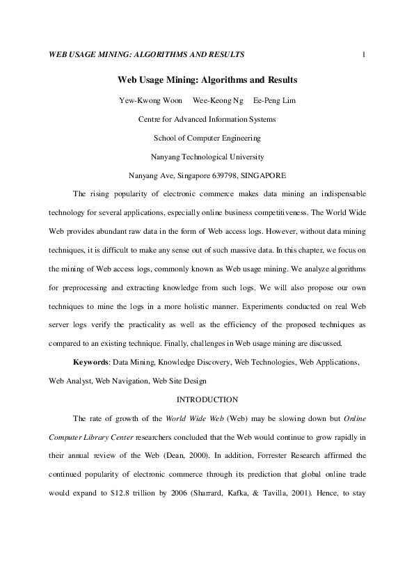 (PDF) Web Usage Mining