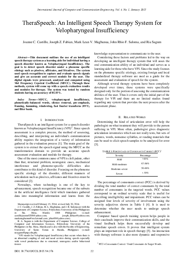 (PDF) TheraSpeech An Intelligent Speech Therapy System for