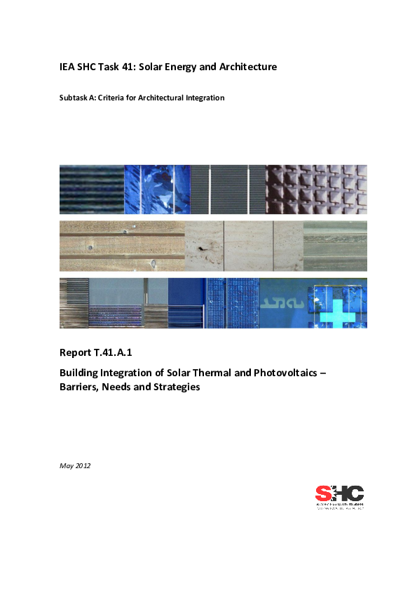 (PDF) Building Integration of Solar Thermal and Photovoltaics ...
