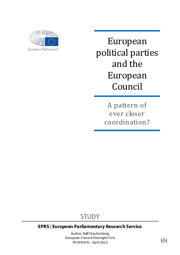 (PDF) European political parties and the European Council