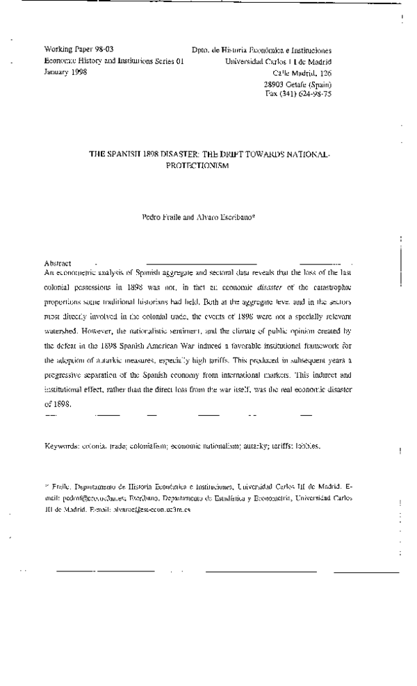 THE DRIFT TOWARDS NATIONAL-PROTECTIONISM. by