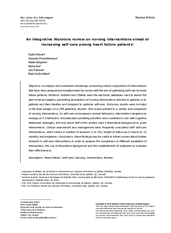 (PDF) An integrative literature review on nursing interventions aimed ...
