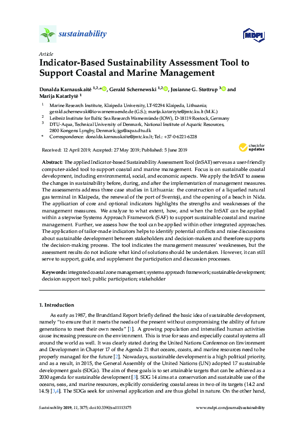 (PDF) Indicator based sustainability assessment tool for affordable ...
