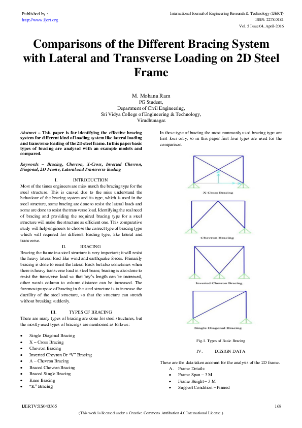 (PDF) Comparisons of the Different Bracing System with Lateral and