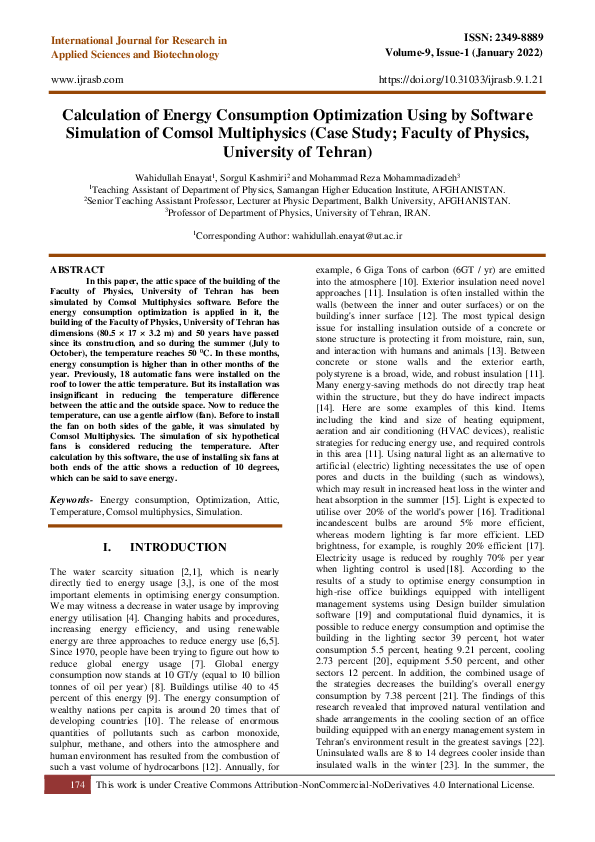 (PDF) Calculation of Energy Consumption Optimization Using by Software ...
