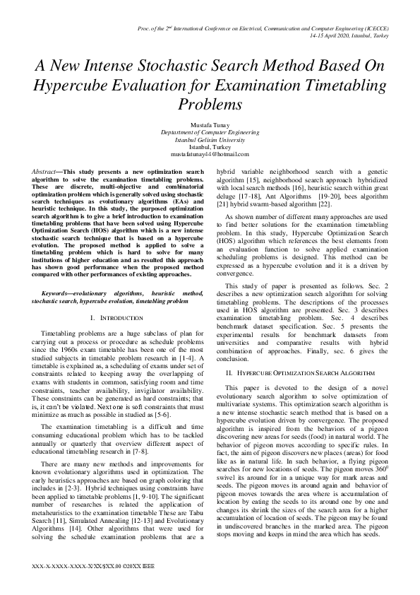 (PDF) A New Intense Stochastic Search Method Based On Hypercube ...