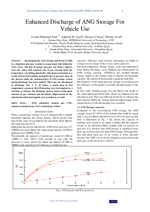 (PDF) Enhanced Discharge of ANG storage for vehicle use