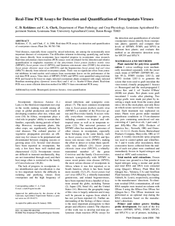 (PDF) Real-time PCR assays for the detection and quantification of ...