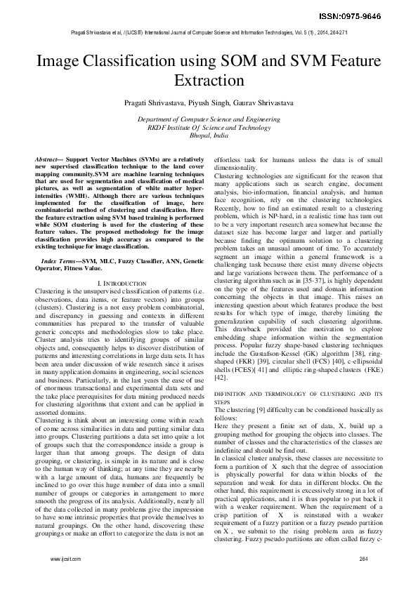(PDF) Image Classification using SOM and SVM Feature Extraction