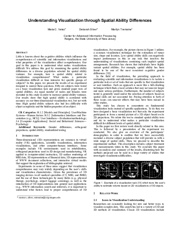 (PDF) Understanding Visualization through Spatial Ability Differences