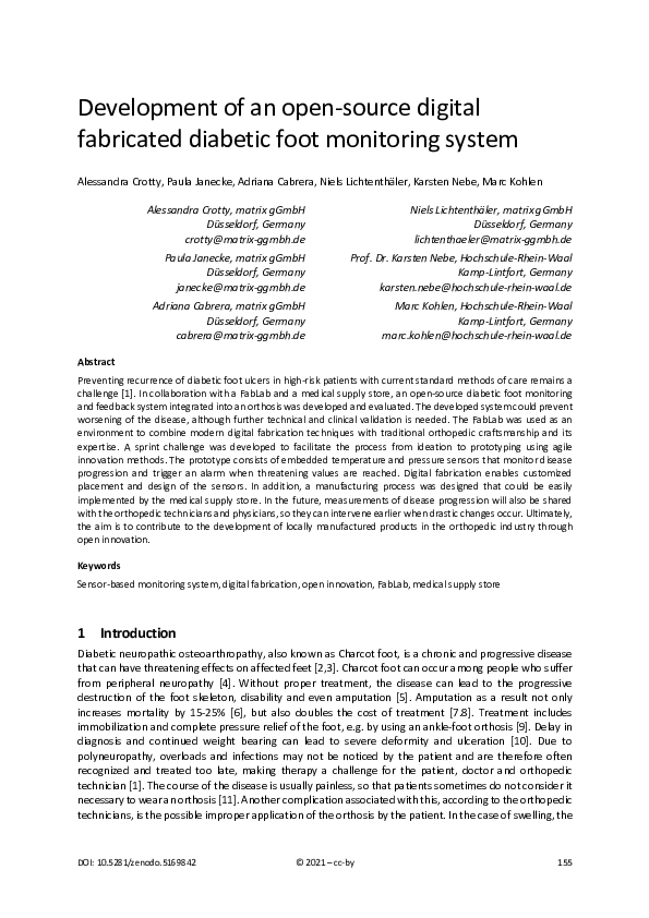 (PDF) Development of an open-source digital fabricated diabetic foot ...