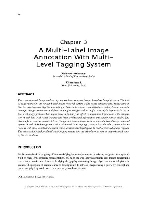 (PDF) A Multi-Label Image Annotation With Multi-Level Tagging System