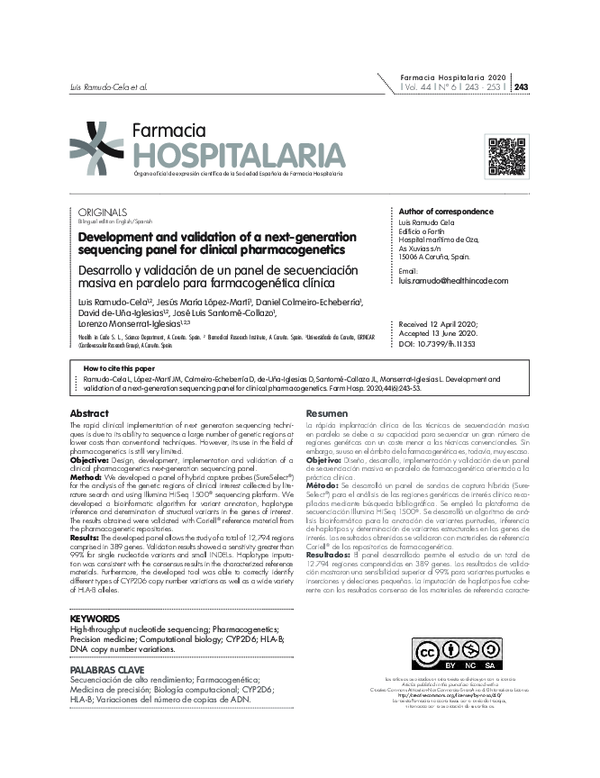 (PDF) Development and validation of a next-generation sequencing panel ...