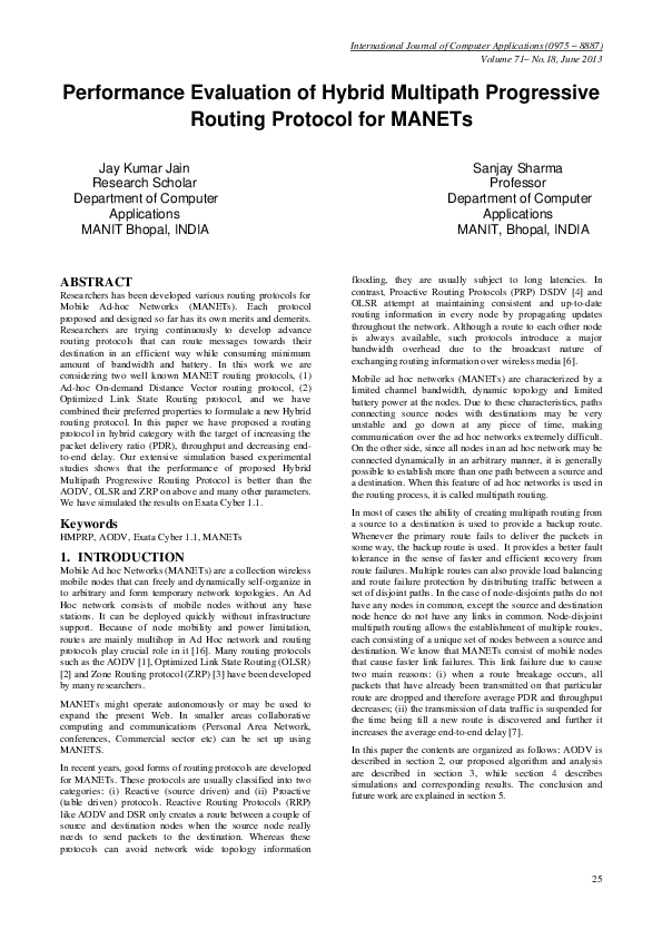(PDF) Performance Evaluation of Hybrid Multipath Progressive Routing ...