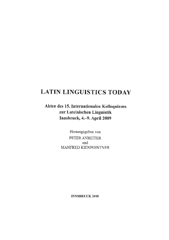 (PDF) Problemi di grafia e pronunzia del latino nella trattatistica ortografica tardoantica