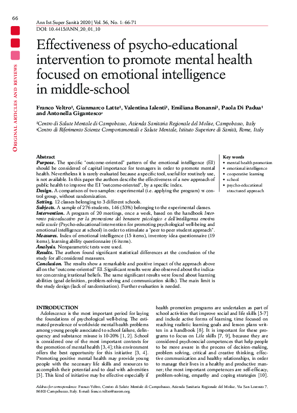 (PDF) Effectiveness of psycho-educational intervention to promote ...
