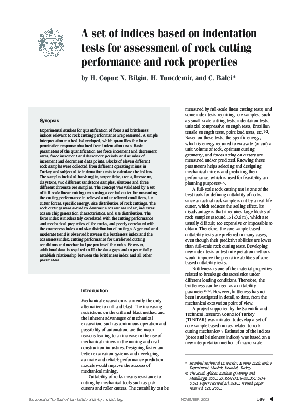 (PDF) A set of indices based on indentation tests for assessment of ...