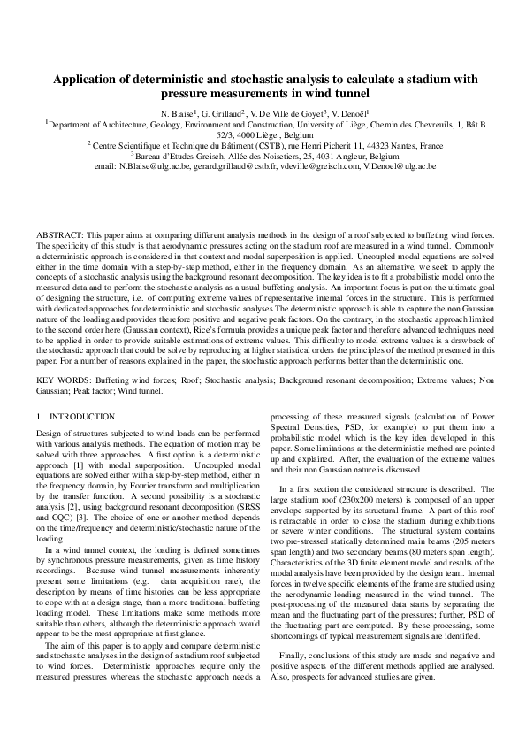 (PDF) Application of deterministic and stochastic analysis to calculate ...