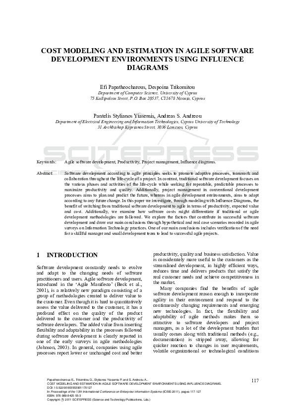 (PDF) Cost Modeling and Estimation in Agile Software Development ...