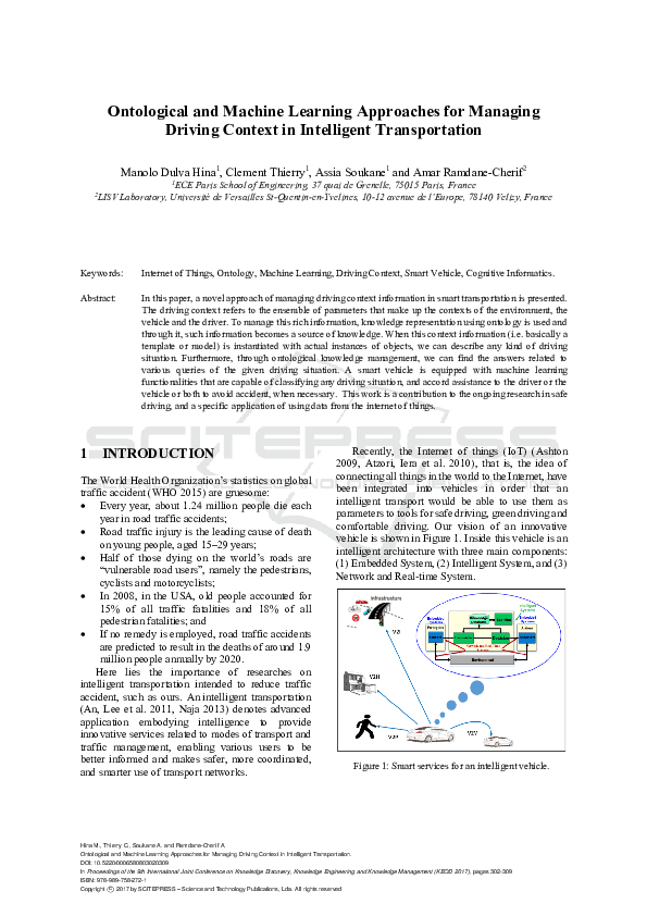 (PDF) Ontological and Machine Learning Approaches for Managing Driving ...