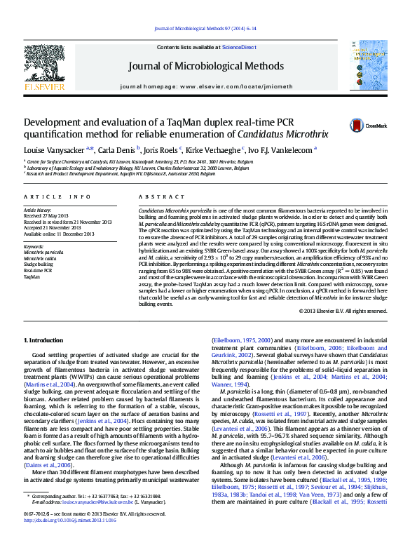 (PDF) Development and evaluation of a TaqMan duplex real-time PCR ...