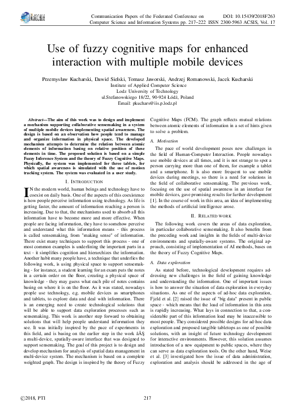 (PDF) Use of fuzzy cognitive maps for enhanced interaction with ...