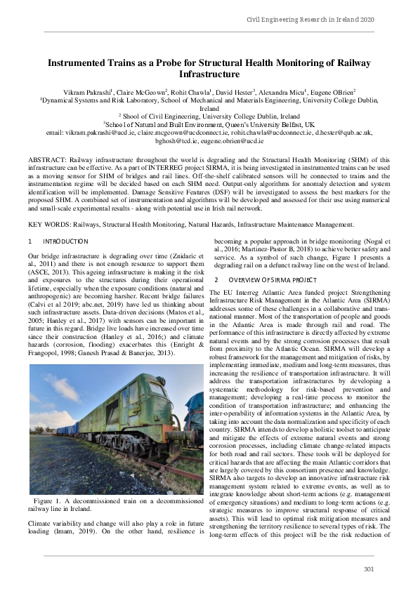 (PDF) Instrumented Trains as a Probe for Structural Health Monitoring ...