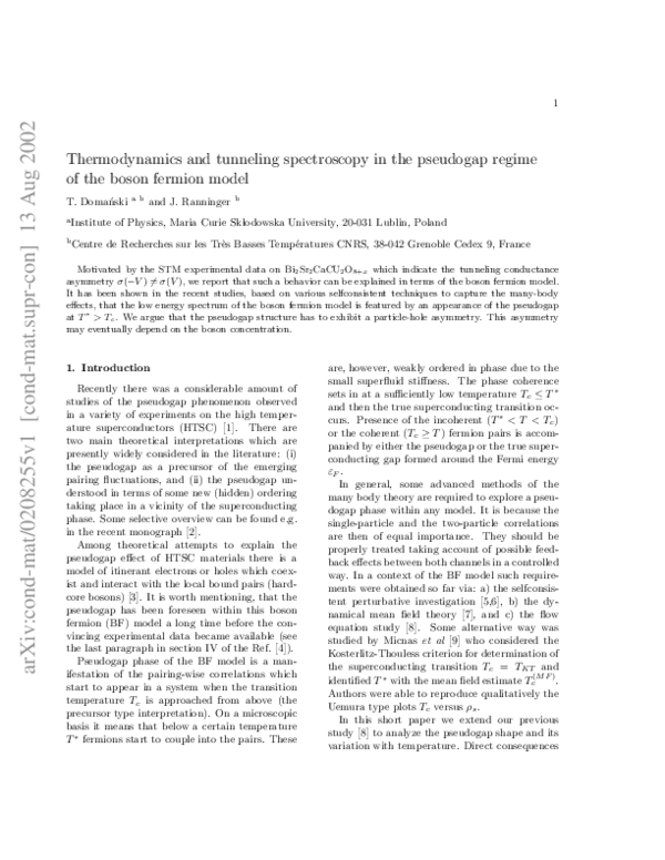 (PDF) Thermodynamics and tunneling spectroscopy in the pseudogap regime ...